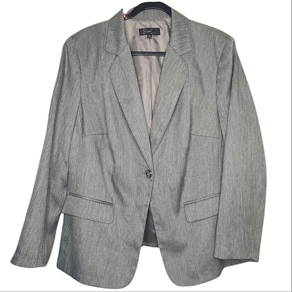 Emily Jackets & Blazers - New With Tags (NWT) Emily Women’s 18W Style# 242D726 Washable Gray